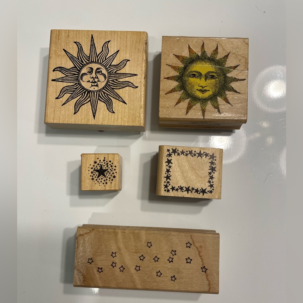 Celestial Theme Rubber Stamps